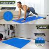 image:imageProsourceFit Exercise Puzzle Mat 1inch Checkered EVA Foam Floor Tiles wNonSlip Texture Interlocking Design for Adjustable Gym Surfaces Shock Absorbing Grey 24 SQ FT  6 TilesBlue