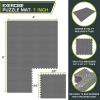 image:imageProsourceFit Exercise Puzzle Mat 1inch Checkered EVA Foam Floor Tiles wNonSlip Texture Interlocking Design for Adjustable Gym Surfaces Shock Absorbing Grey 24 SQ FT  6 TilesGrey