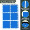 image:imageProsourceFit Exercise Puzzle Mat 1inch Checkered EVA Foam Floor Tiles wNonSlip Texture Interlocking Design for Adjustable Gym Surfaces Shock Absorbing Grey 24 SQ FT  6 TilesBlue