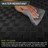 image:imageProsourceFit Exercise Puzzle Mat 1inch Checkered EVA Foam Floor Tiles wNonSlip Texture Interlocking Design for Adjustable Gym Surfaces Shock Absorbing Grey 24 SQ FT  6 TilesBlack