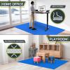image:imageProsourceFit Exercise Puzzle Mat 1inch Checkered EVA Foam Floor Tiles wNonSlip Texture Interlocking Design for Adjustable Gym Surfaces Shock Absorbing Grey 24 SQ FT  6 TilesBlue