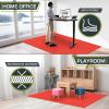 image:imageProsourceFit Exercise Puzzle Mat 1inch Checkered EVA Foam Floor Tiles wNonSlip Texture Interlocking Design for Adjustable Gym Surfaces Shock Absorbing Grey 24 SQ FT  6 TilesRed