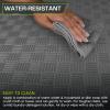 image:imageProsourceFit Exercise Puzzle Mat 1inch Checkered EVA Foam Floor Tiles wNonSlip Texture Interlocking Design for Adjustable Gym Surfaces Shock Absorbing Grey 24 SQ FT  6 TilesGrey