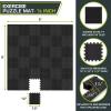image:imageProsourceFit Exercise Puzzle Mat 1inch Checkered EVA Foam Floor Tiles wNonSlip Texture Interlocking Design for Adjustable Gym Surfaces Shock Absorbing Grey 24 SQ FT  6 TilesBlack