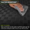 image:imageProsourceFit Exercise Puzzle Mat 1inch Checkered EVA Foam Floor Tiles wNonSlip Texture Interlocking Design for Adjustable Gym Surfaces Shock Absorbing Grey 24 SQ FT  6 TilesBlack
