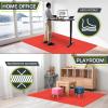 image:imageProsourceFit Exercise Puzzle Mat 1inch Checkered EVA Foam Floor Tiles wNonSlip Texture Interlocking Design for Adjustable Gym Surfaces Shock Absorbing Grey 24 SQ FT  6 TilesRed