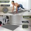 image:imageProsourceFit Exercise Puzzle Mat 1inch Checkered EVA Foam Floor Tiles wNonSlip Texture Interlocking Design for Adjustable Gym Surfaces Shock Absorbing Grey 24 SQ FT  6 TilesGrey