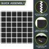 image:imageProsourceFit Exercise Puzzle Mat 1inch Checkered EVA Foam Floor Tiles wNonSlip Texture Interlocking Design for Adjustable Gym Surfaces Shock Absorbing Grey 24 SQ FT  6 TilesBlack