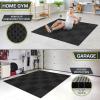 image:imageProsourceFit Exercise Puzzle Mat 1inch Checkered EVA Foam Floor Tiles wNonSlip Texture Interlocking Design for Adjustable Gym Surfaces Shock Absorbing Grey 24 SQ FT  6 TilesBlack