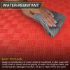 image:imageProsourceFit Exercise Puzzle Mat 1inch Checkered EVA Foam Floor Tiles wNonSlip Texture Interlocking Design for Adjustable Gym Surfaces Shock Absorbing Grey 24 SQ FT  6 TilesRed