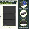 image:imageProsourceFit TriFold Folding Thick Exercise Mat 6x4 with Carrying Handles for Tumbling Martial Arts Gymnastics Stretching Core WorkoutsBlack