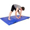 image:imageProsourceFit TriFold Folding Thick Exercise Mat 6x4 with Carrying Handles for Tumbling Martial Arts Gymnastics Stretching Core WorkoutsBlue