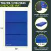 image:imageProsourceFit TriFold Folding Thick Exercise Mat 6x4 with Carrying Handles for Tumbling Martial Arts Gymnastics Stretching Core WorkoutsBlue