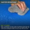 image:imageProsourceFit Weaved Pattern Extra Thick Exercise Puzzle Mat 1inch EVA Foam Interlocking Tiles for Protective Cushioned Flooring for Home and Gym Equipment Blue 24 SQ FT 6 Tiles