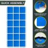 image:imageProsourceFit Weaved Pattern Extra Thick Exercise Puzzle Mat 1inch EVA Foam Interlocking Tiles for Protective Cushioned Flooring for Home and Gym Equipment Blue 72 SQ FT 18 TilesBlue