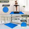 image:imageProsourceFit Weaved Pattern Extra Thick Exercise Puzzle Mat 1inch EVA Foam Interlocking Tiles for Protective Cushioned Flooring for Home and Gym Equipment Blue 24 SQ FT 6 Tiles