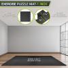 image:imageProsourceFit Weaved Pattern Extra Thick Exercise Puzzle Mat 1inch EVA Foam Interlocking Tiles for Protective Cushioned Flooring for Home and Gym Equipment Black 72 SQ FT 18 Tiles