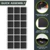 image:imageProsourceFit Weaved Pattern Extra Thick Exercise Puzzle Mat 1inch EVA Foam Interlocking Tiles for Protective Cushioned Flooring for Home and Gym Equipment Black 72 SQ FT 18 Tiles