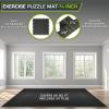 image:imageProsourceFit Weaved Pattern Extra Thick Exercise Puzzle Mat 1inch EVA Foam Interlocking Tiles for Protective Cushioned Flooring for Home and Gym Equipment Blue 72 SQ FT 18 TilesBlack