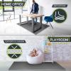 image:imageProsourceFit Weaved Pattern Extra Thick Exercise Puzzle Mat 1inch EVA Foam Interlocking Tiles for Protective Cushioned Flooring for Home and Gym Equipment Grey 24 SQ FT 6 Tiles