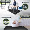 image:imageProsourceFit Weaved Pattern Extra Thick Exercise Puzzle Mat 1inch EVA Foam Interlocking Tiles for Protective Cushioned Flooring for Home and Gym Equipment Black 24 SQ FT 6 Tiles