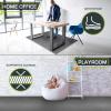 image:imageProsourceFit Weaved Pattern Extra Thick Exercise Puzzle Mat 1inch EVA Foam Interlocking Tiles for Protective Cushioned Flooring for Home and Gym Equipment Grey 72 SQ FT 18 Tiles