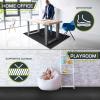 image:imageProsourceFit Weaved Pattern Extra Thick Exercise Puzzle Mat 1inch EVA Foam Interlocking Tiles for Protective Cushioned Flooring for Home and Gym Equipment Black 72 SQ FT 18 Tiles