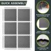 image:imageProsourceFit Weaved Pattern Extra Thick Exercise Puzzle Mat 1inch EVA Foam Interlocking Tiles for Protective Cushioned Flooring for Home and Gym Equipment Grey 24 SQ FT 6 Tiles