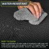 image:imageProsourceFit Weaved Pattern Extra Thick Exercise Puzzle Mat 1inch EVA Foam Interlocking Tiles for Protective Cushioned Flooring for Home and Gym Equipment Blue 72 SQ FT 18 TilesBlack