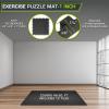 image:imageProsourceFit Weaved Pattern Extra Thick Exercise Puzzle Mat 1inch EVA Foam Interlocking Tiles for Protective Cushioned Flooring for Home and Gym Equipment Blue 72 SQ FT 18 TilesBlack