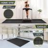 image:imageProsourceFit Weaved Pattern Extra Thick Exercise Puzzle Mat 1inch EVA Foam Interlocking Tiles for Protective Cushioned Flooring for Home and Gym Equipment Blue 72 SQ FT 18 TilesBlack