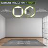 image:imageProsourceFit Weaved Pattern Extra Thick Exercise Puzzle Mat 1inch EVA Foam Interlocking Tiles for Protective Cushioned Flooring for Home and Gym Equipment Grey 72 SQ FT 18 Tiles
