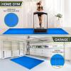 image:imageProsourceFit Weaved Pattern Extra Thick Exercise Puzzle Mat 1inch EVA Foam Interlocking Tiles for Protective Cushioned Flooring for Home and Gym Equipment Blue 72 SQ FT 18 TilesBlue