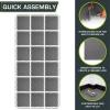 image:imageProsourceFit Weaved Pattern Extra Thick Exercise Puzzle Mat 1inch EVA Foam Interlocking Tiles for Protective Cushioned Flooring for Home and Gym Equipment Grey 72 SQ FT 18 Tiles
