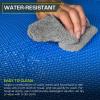 image:imageProsourceFit Weaved Pattern Extra Thick Exercise Puzzle Mat 1inch EVA Foam Interlocking Tiles for Protective Cushioned Flooring for Home and Gym Equipment Blue 72 SQ FT 18 TilesBlue