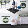 image:imageProsourceFit Weaved Pattern Extra Thick Exercise Puzzle Mat 1inch EVA Foam Interlocking Tiles for Protective Cushioned Flooring for Home and Gym Equipment Blue 72 SQ FT 18 TilesBlack