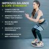 image:imageProsourceFit Wooden Balance Board NonSlip Wobble Core Trainer 1575in 395cm Diameter with 360 Rotation for Stability Training Full Body Exercises Physical TherapyBlack