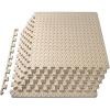 image:imageProsourceFit Exercise Puzzle Mat inch EVA Interlocking Foam Floor Tiles for Home Gym Workout Equipment Kids Play Areas Grey 24 SQ FT  6 TilesBeige