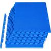 image:imageProsourceFit Weaved Pattern Extra Thick Exercise Puzzle Mat 1inch EVA Foam Interlocking Tiles for Protective Cushioned Flooring for Home and Gym Equipment Blue 24 SQ FT 6 Tiles