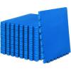 image:imageProsourceFit Weaved Pattern Extra Thick Exercise Puzzle Mat 1inch EVA Foam Interlocking Tiles for Protective Cushioned Flooring for Home and Gym Equipment Blue 72 SQ FT 18 TilesBlue