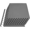 image:imageProsourceFit Weaved Pattern Extra Thick Exercise Puzzle Mat inch EVA Foam Interlocking Tiles for Protective Cushioned Flooring for Home and Gym Equipment Grey 24 SQ FT 6 Tiles