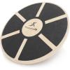 image:imageProsourceFit Wooden Balance Board NonSlip Wobble Core Trainer 1575in 395cm Diameter with 360 Rotation for Stability Training Full Body Exercises Physical TherapyBlack