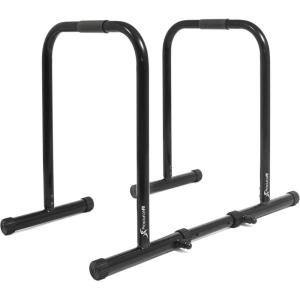 image:imageProsourceFit Dip Stand Station Heavy Duty Ultimate Body Press Bar with Safety Connector for Tricep DipsBlack
