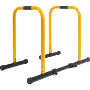 image:imageProsourceFit Dip Stand Station Heavy Duty Ultimate Body Press Bar with Safety Connector for Tricep DipsYellow