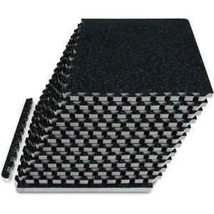 image:imageProsourceFit Rubber Top Exercise Puzzle Mat inch EVA Foam Protective Interlocking Tiles for Home Gym Equipment and Workouts Blue 24 SQ FT 6 TilesBlue  34 Inch  48 Sq Ft  12 Tiles