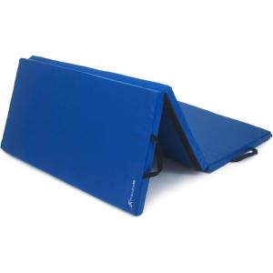 image:imageProsourceFit TriFold Folding Thick Exercise Mat 6x4 with Carrying Handles for Tumbling Martial Arts Gymnastics Stretching Core WorkoutsBlue