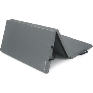 image:imageProsourceFit TriFold Folding Thick Exercise Mat 6x4 with Carrying Handles for Tumbling Martial Arts Gymnastics Stretching Core WorkoutsGrey