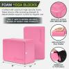 image:imageProsourceFit Foam Yoga Blocks High Density EVA Yoga Bricks 4x 6 x 9 Set of 2Pink