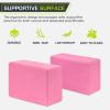 image:imageProsourceFit Foam Yoga Blocks High Density EVA Yoga Bricks 4x 6 x 9 Set of 2Pink