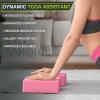 image:imageProsourceFit Foam Yoga Blocks High Density EVA Yoga Bricks 4x 6 x 9 Set of 2Pink